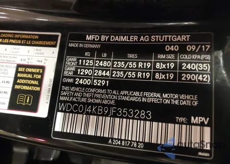 2018 Mercedes-Benz Glc 300 Coupe 4Matic from USA, damaged, VIN WDC0J4KB9JF353283